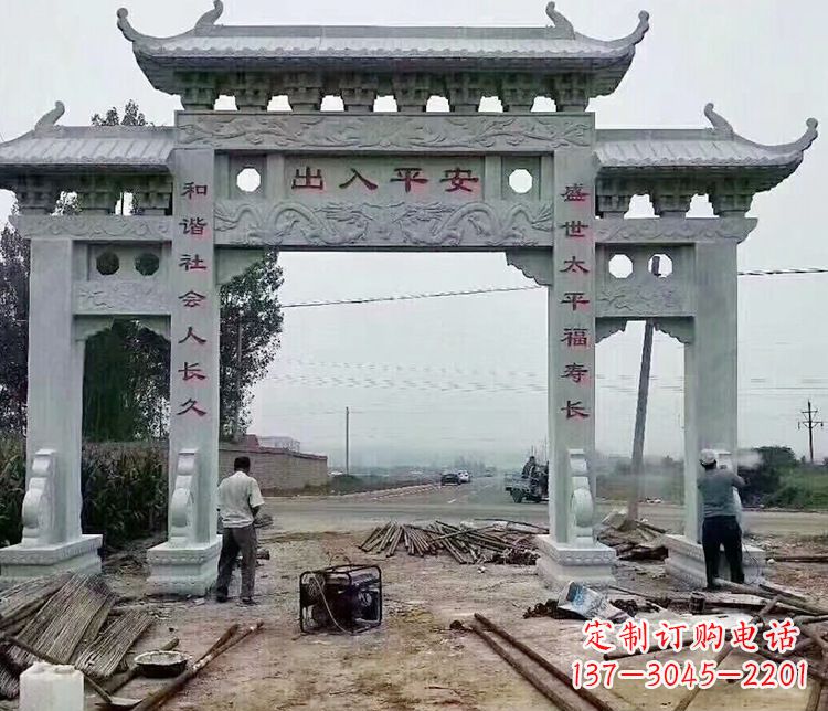 苏州仿古石牌坊石雕