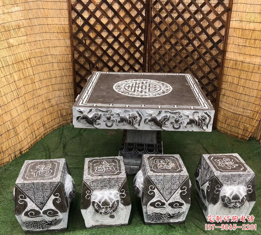 苏州仿古石桌凳公园景观石雕