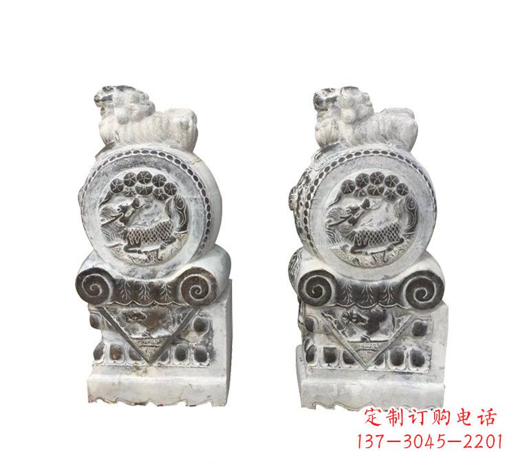 苏州仿古雕塑狮子抱鼓石
