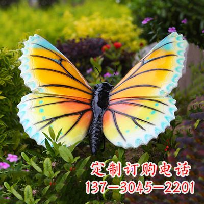 苏州仿真蝴蝶_黄蓝色80x68x35