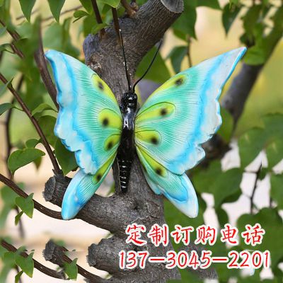 苏州仿真蝴蝶_小号湖蓝色17x17x10