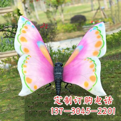 苏州仿真蝴蝶_紫白色款105x100x80
