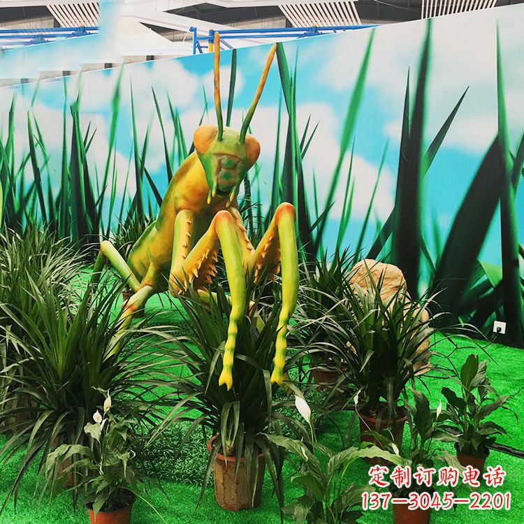 苏州仿真螳螂玻璃钢雕塑