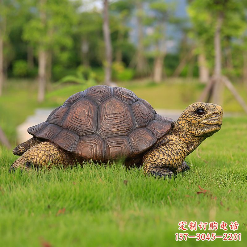 苏州仿真乌龟-玻璃钢仿真动物雕塑草坪摆件