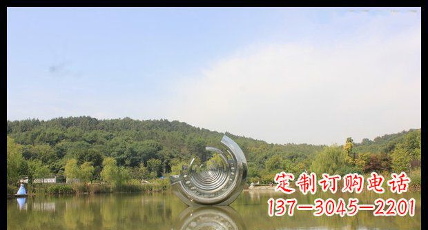 苏州不锈钢圆环景观雕塑