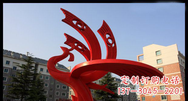 苏州不锈钢凤凰雕塑