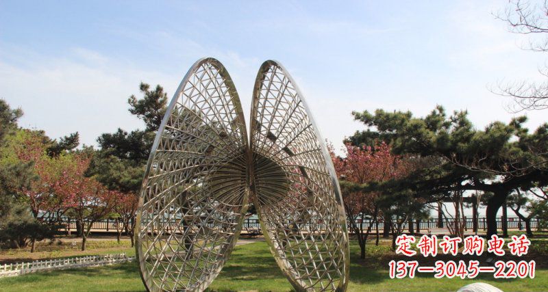 苏州做工细腻的不锈钢抽象雕刻扇贝雕塑