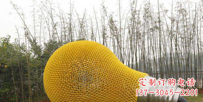 苏州大型不锈钢灯泡雕塑
