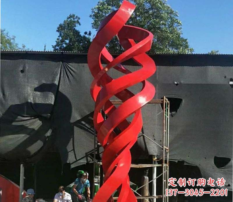 苏州高端不锈钢螺旋飘带景观雕塑