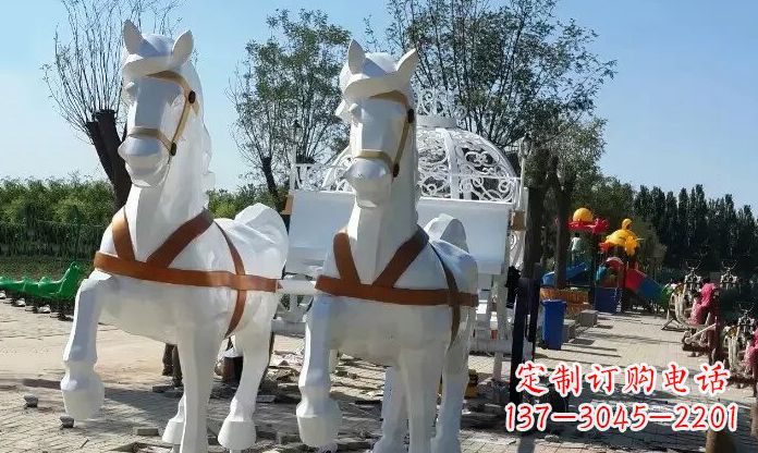 苏州优雅迷人的不锈钢马车雕塑