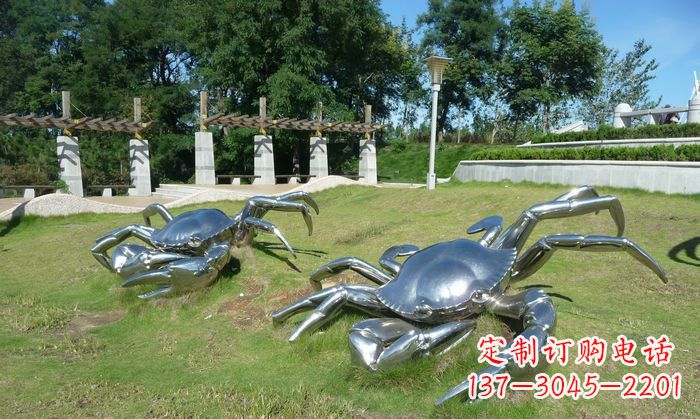 苏州产品名称精美铸造不锈钢螃蟹雕塑