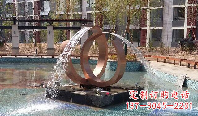 苏州高贵典雅的不锈钢喷泉雕塑