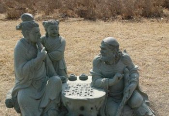 苏州八仙下棋铜雕塑