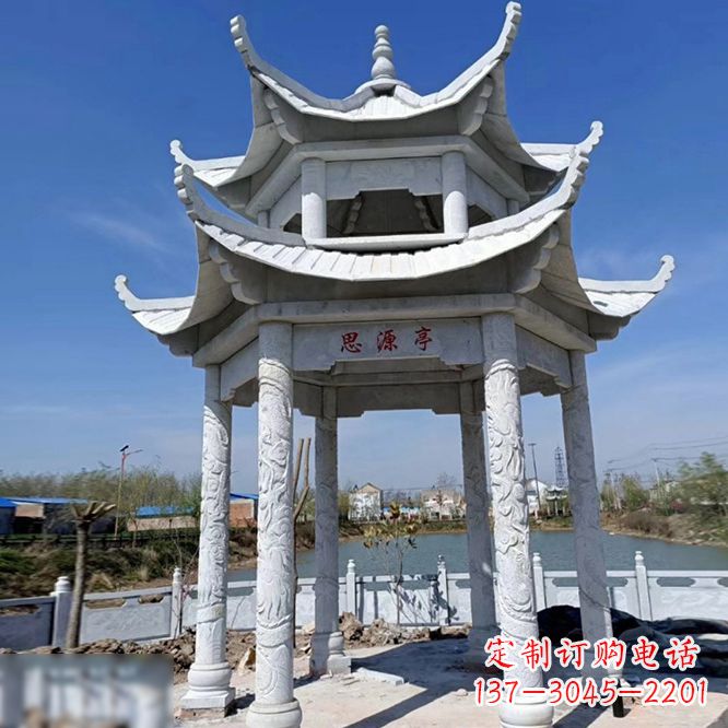 苏州公园大理石凉亭