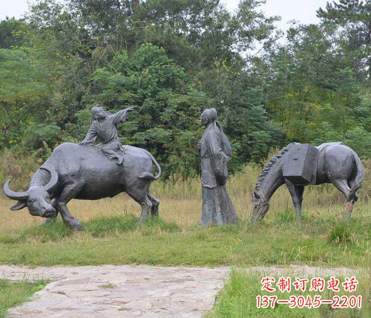 苏州杜牧小品铜雕精致雕刻，传递出朴实之美