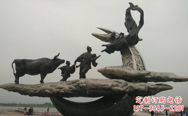 苏州非凡爱恋不锈钢牛郎织女雕塑