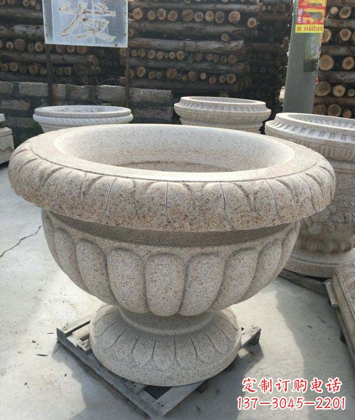 苏州高质量大理石花盆石雕