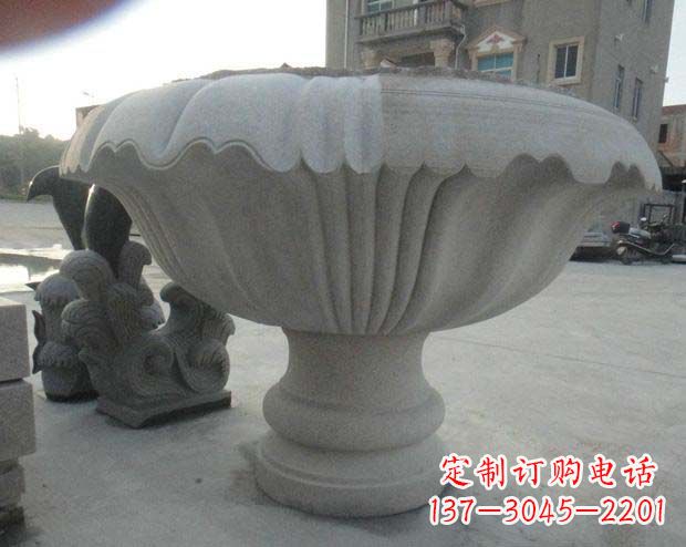 苏州公园景观大理石花盆石雕 (3)