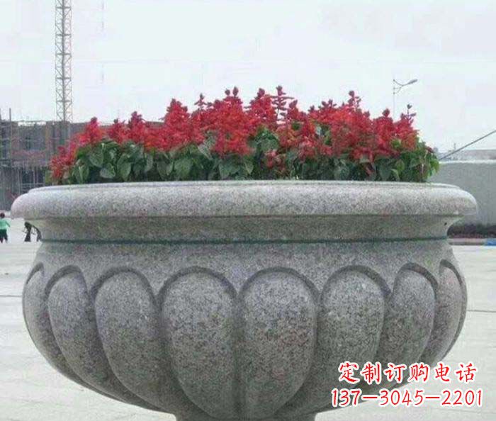 苏州精美大理石花盆雕塑