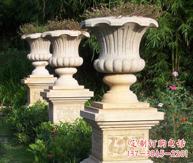 苏州高质量大理石花盆石雕