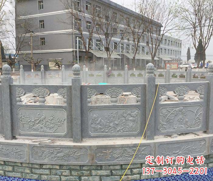 苏州公园景观大理石栏板雕塑