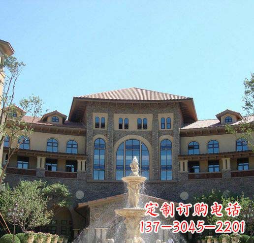 苏州定制欧式古典喷泉大理石雕塑
