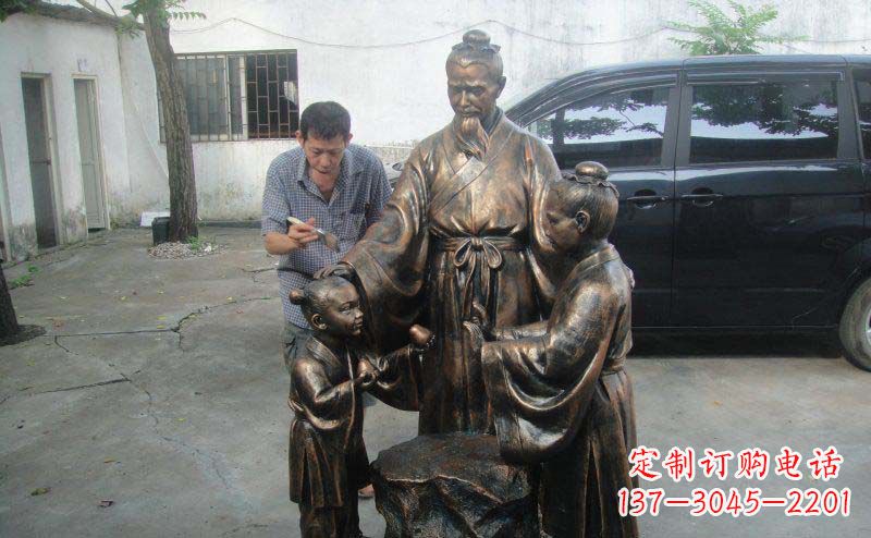 苏州精美铜雕—中领雕塑孔融让梨景观雕塑定制