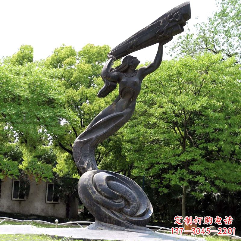 苏州精致精美的女娲补天雕塑