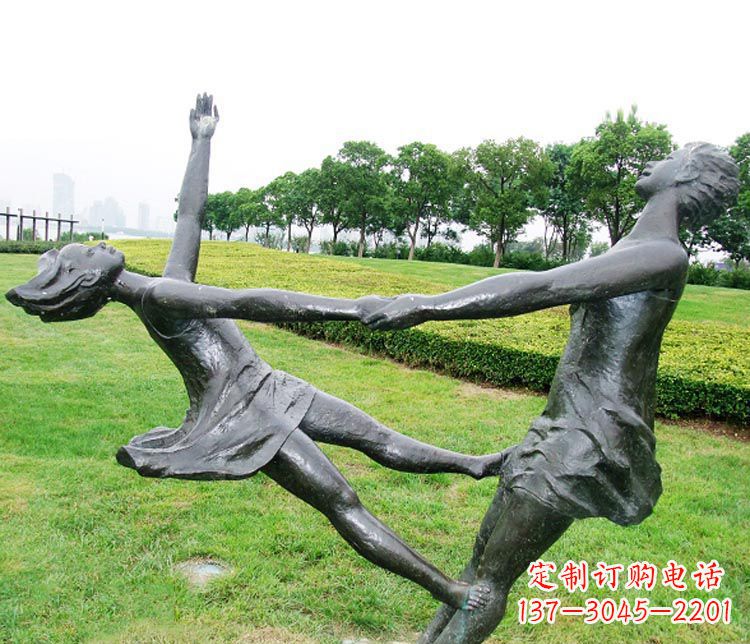苏州中领雕塑定制风姿绰约的女孩铜雕