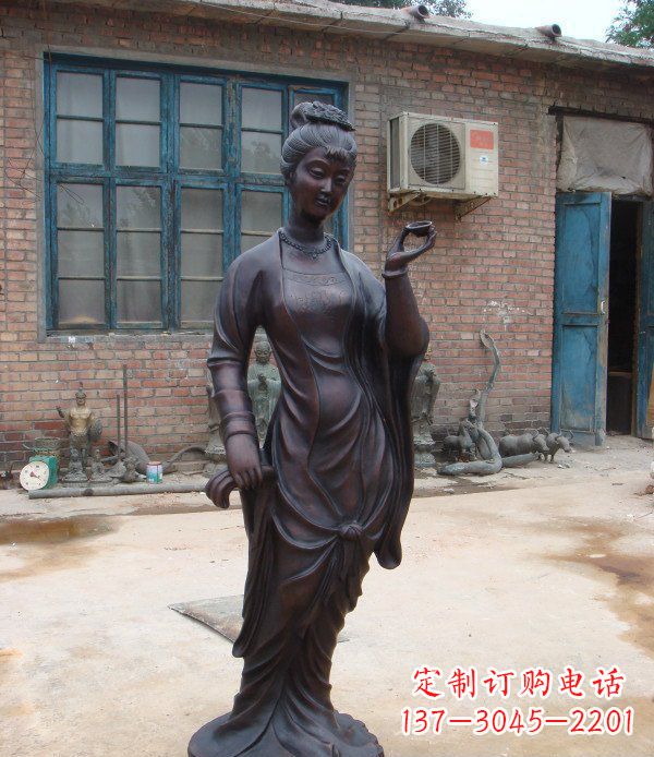 苏州古代美女公园人物铜雕