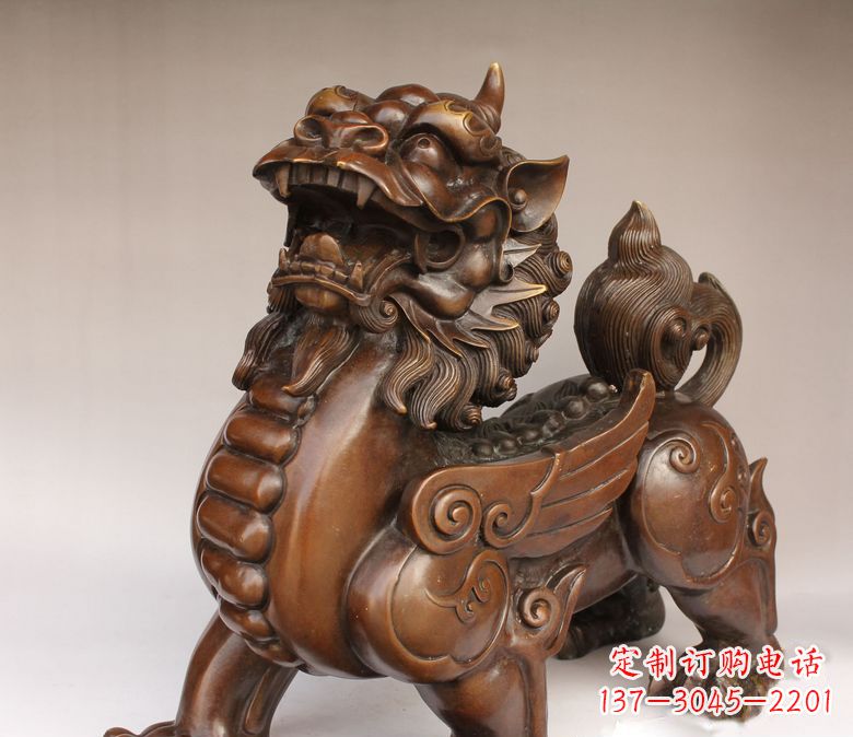 苏州古代神兽貔貅铜雕 