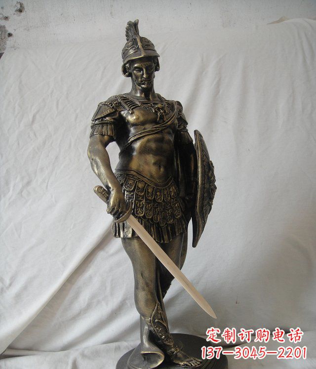苏州古罗马风格的玻璃钢战士雕塑