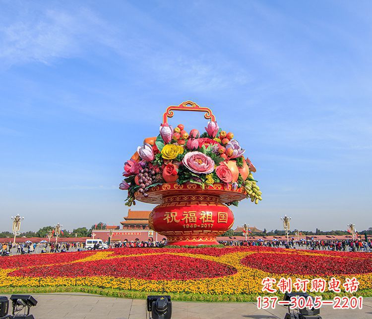 苏州大型不锈钢花篮雕塑，艺术缔造美好景观