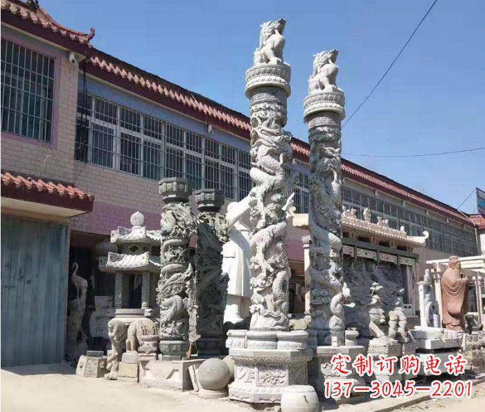 苏州品质考究的大理石龙柱石雕