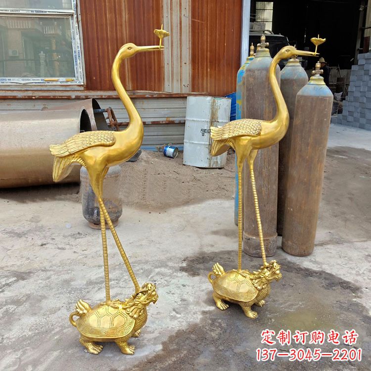 苏州龟鹤延年仙鹤铜雕