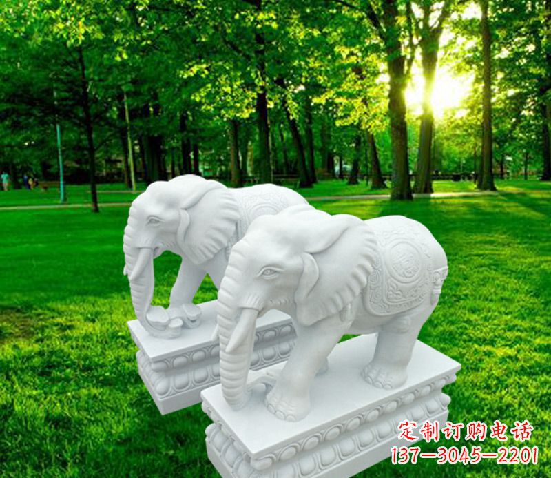 苏州山水万古传统招财大象雕塑