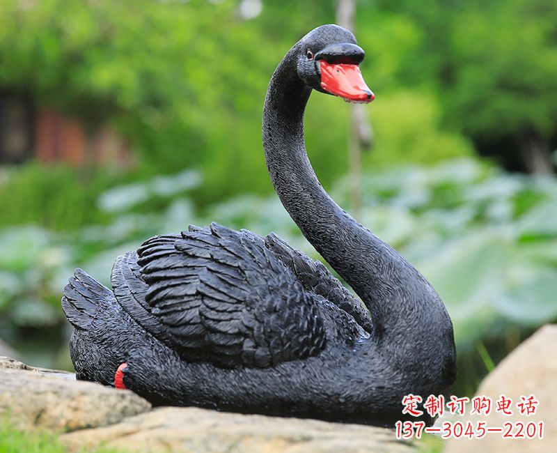 苏州精致高端的黑色天鹅雕塑