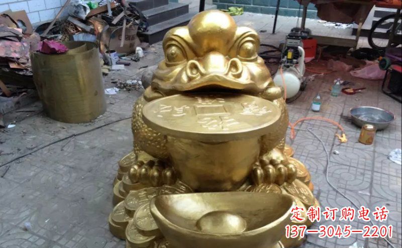 苏州铜质金蟾招财动物雕塑