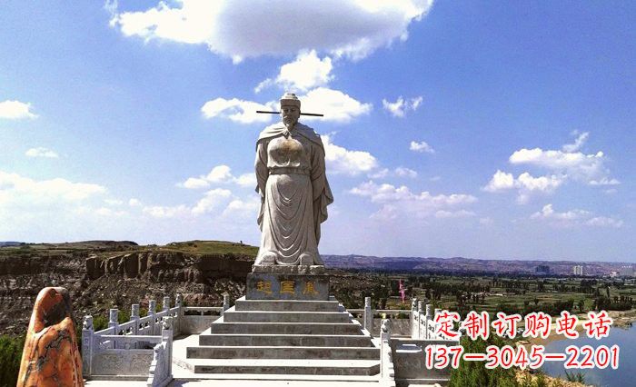 苏州景区古代名人赵匡胤石雕