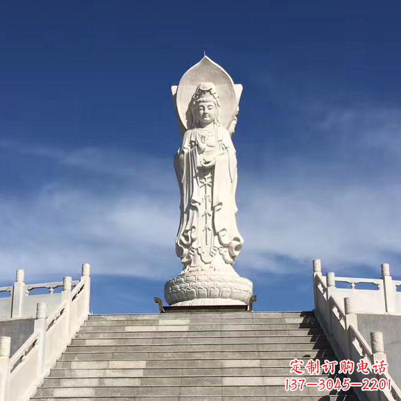 苏州专业定制三面观音石雕景观雕塑