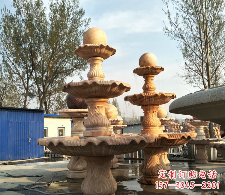 苏州古典九龙喷泉雕塑,可观赏九龙戏珠石