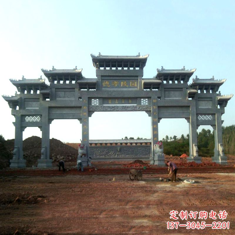 苏州陵园五门石牌坊雕塑