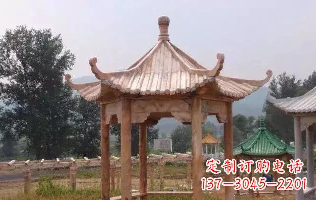 苏州六角凉亭石雕