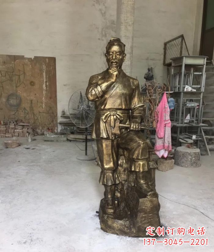 苏州鲁班古代名人铜雕