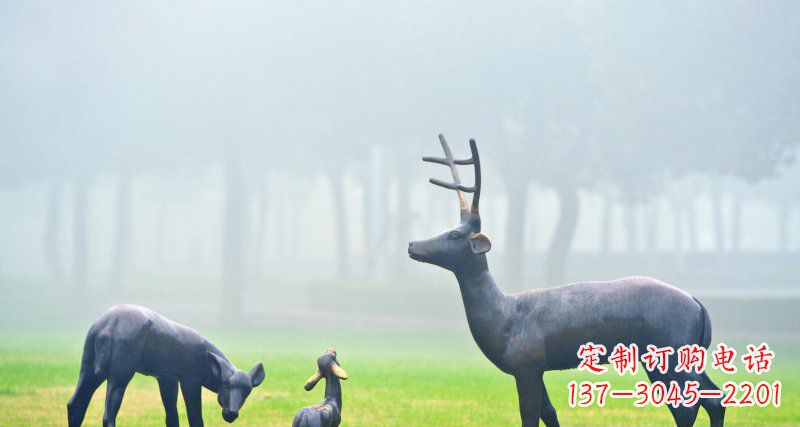 苏州鹿一家:精美绝伦的动物铜雕