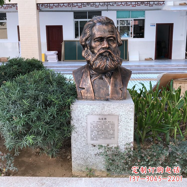 苏州马克思铸铜头像雕塑，记录校园历史精彩