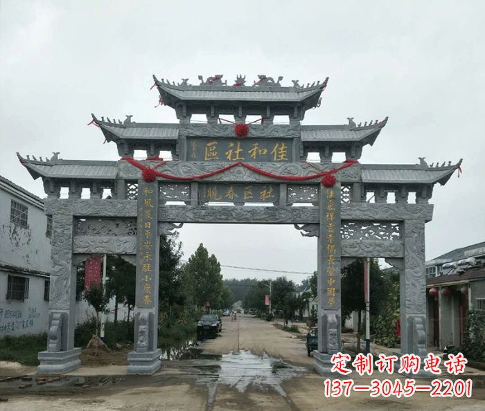 苏州中领雕塑—专业牌坊石雕定制