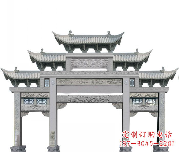 苏州中领雕塑定制式牌坊石雕