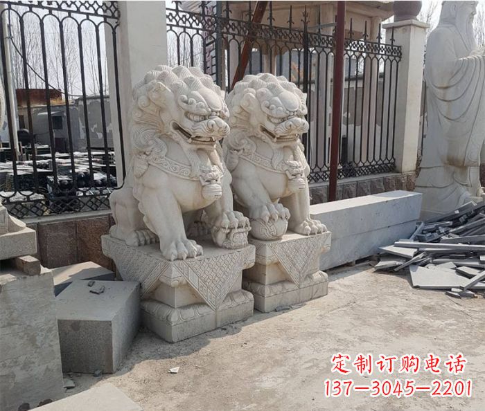 苏州大理石狮子雕塑,充满豪迈气派