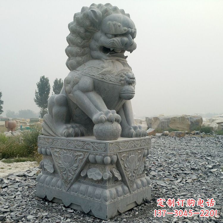 苏州青石北京狮子雕塑,雕刻传承千古之魅力